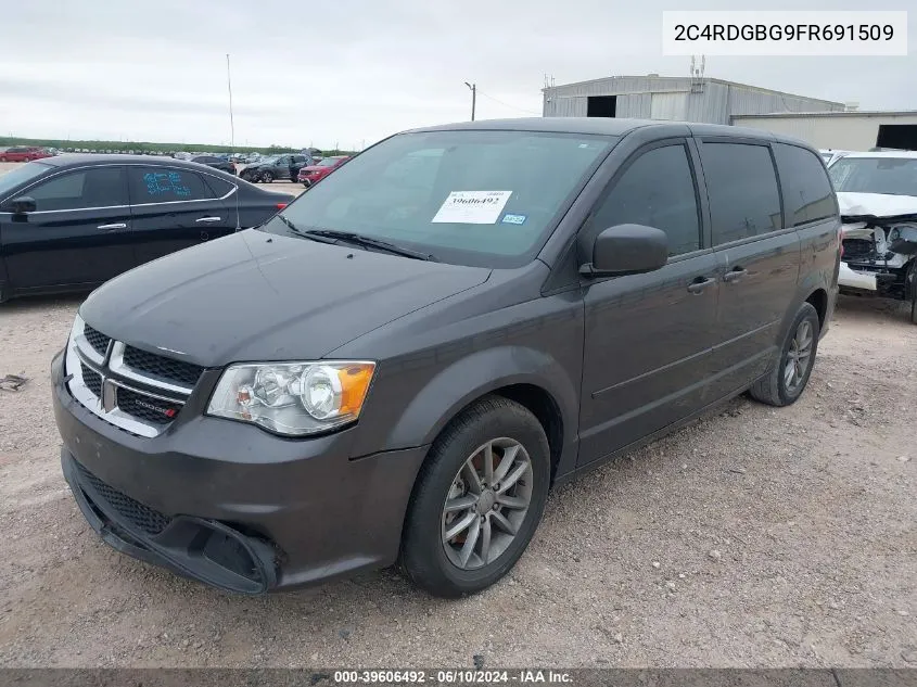 2015 Dodge Grand Caravan Se Plus VIN: 2C4RDGBG9FR691509 Lot: 39606492