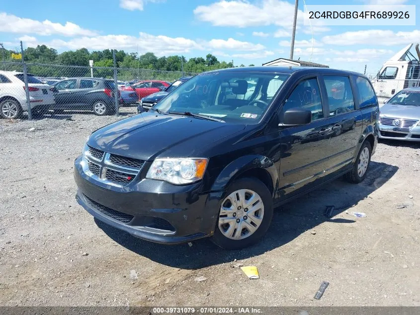 2C4RDGBG4FR689926 2015 Dodge Grand Caravan American Value Pkg