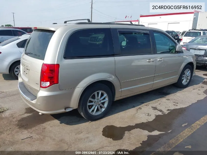 2C4RDGCG5FR616952 2015 Dodge Grand Caravan Sxt