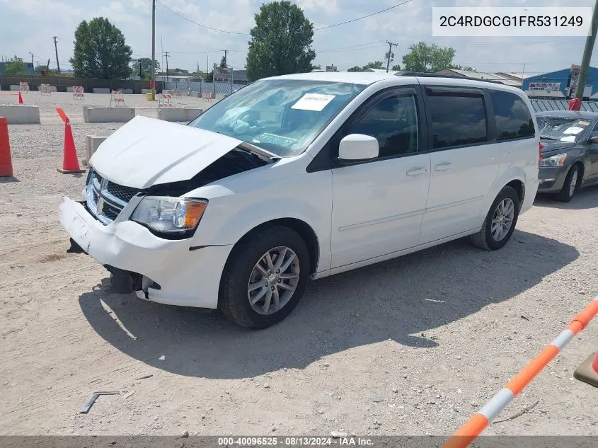 2015 Dodge Grand Caravan Sxt VIN: 2C4RDGCG1FR531249 Lot: 40096525