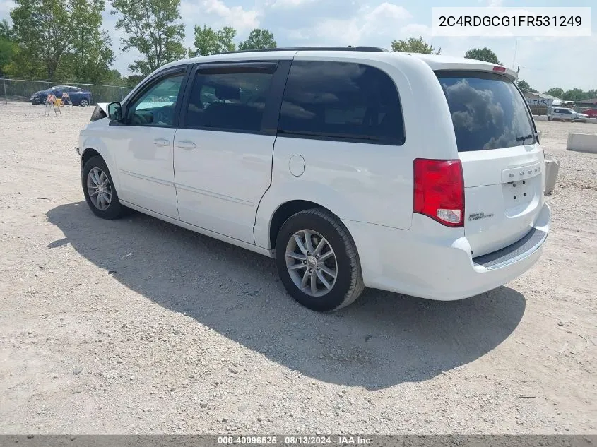 2015 Dodge Grand Caravan Sxt VIN: 2C4RDGCG1FR531249 Lot: 40096525