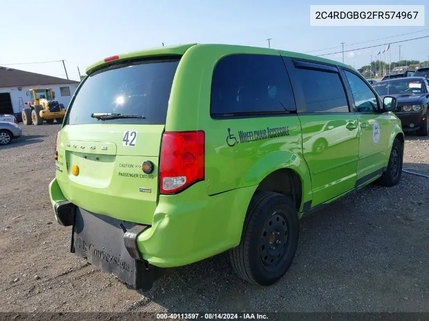 2C4RDGBG2FR574967 2015 Dodge Grand Caravan Se