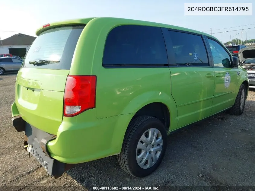 2C4RDGBG3FR614795 2015 Dodge Grand Caravan Se