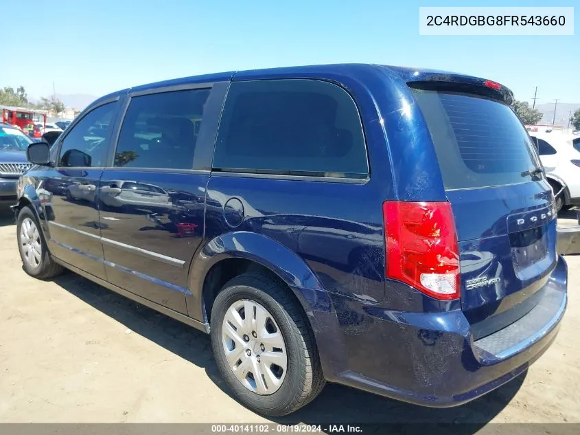 2015 Dodge Grand Caravan American Value Pkg VIN: 2C4RDGBG8FR543660 Lot: 40141102