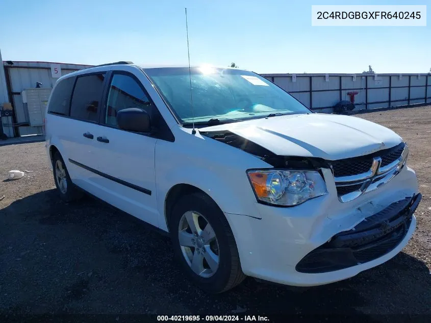 2C4RDGBGXFR640245 2015 Dodge Grand Caravan Se/Sxt