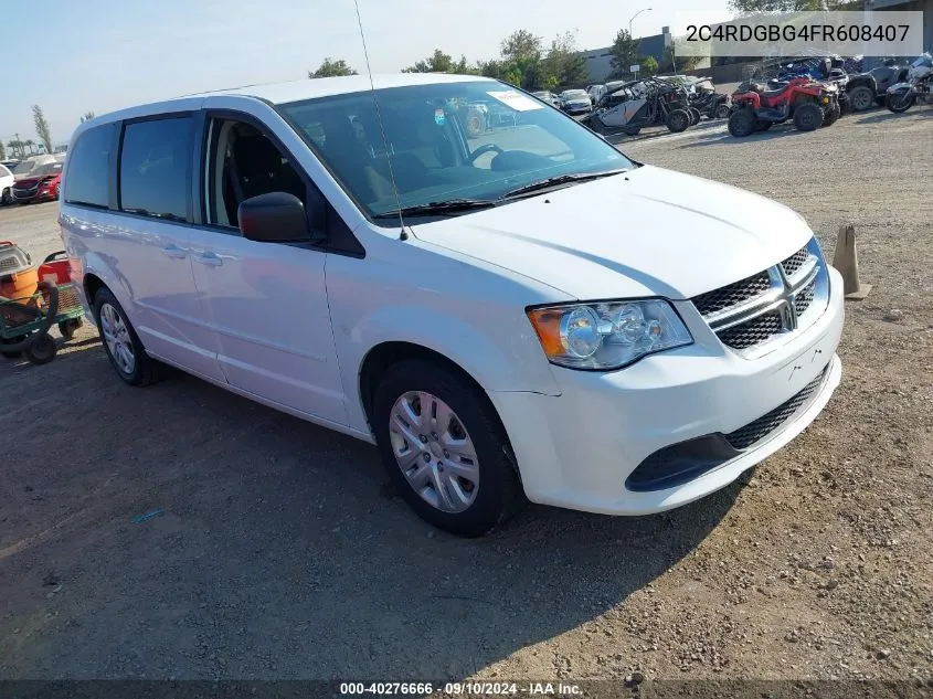 2015 Dodge Grand Caravan Se VIN: 2C4RDGBG4FR608407 Lot: 40276666