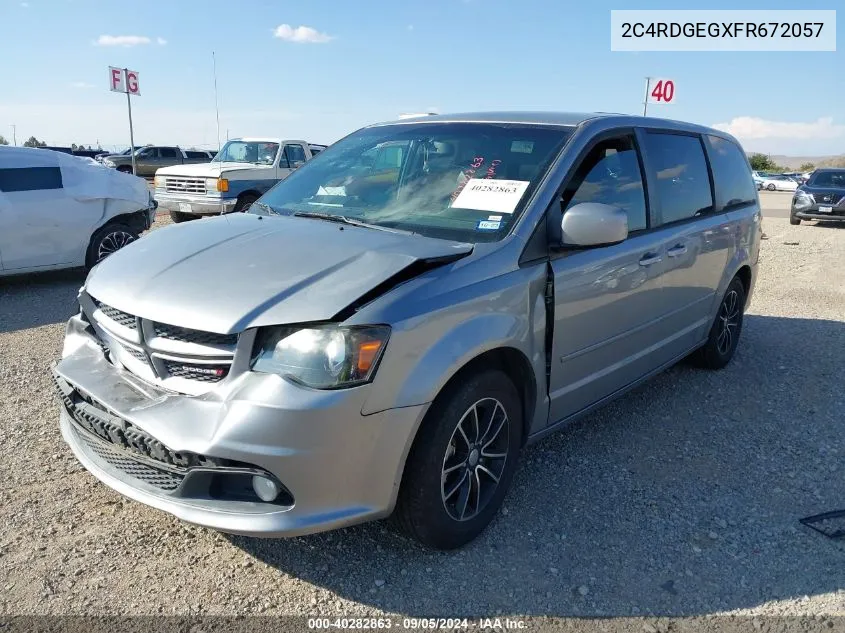 2015 Dodge Grand Caravan R/T VIN: 2C4RDGEGXFR672057 Lot: 40282863