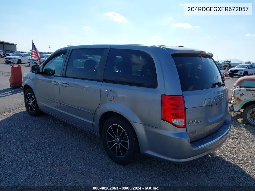 2015 Dodge Grand Caravan R/T VIN: 2C4RDGEGXFR672057 Lot: 40282863