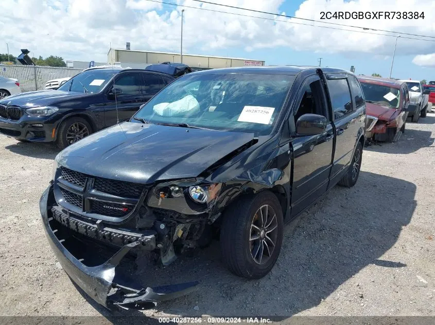 2015 Dodge Grand Caravan Se Plus VIN: 2C4RDGBGXFR738384 Lot: 40287256