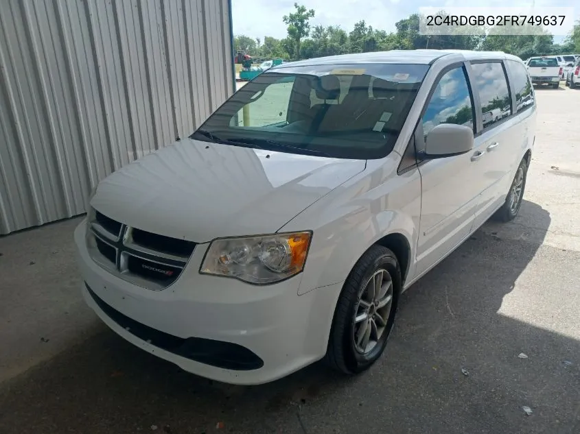 2015 Dodge Grand Caravan Se Plus VIN: 2C4RDGBG2FR749637 Lot: 40295053