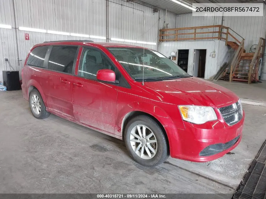 2015 Dodge Grand Caravan Sxt VIN: 2C4RDGCG8FR567472 Lot: 40315721