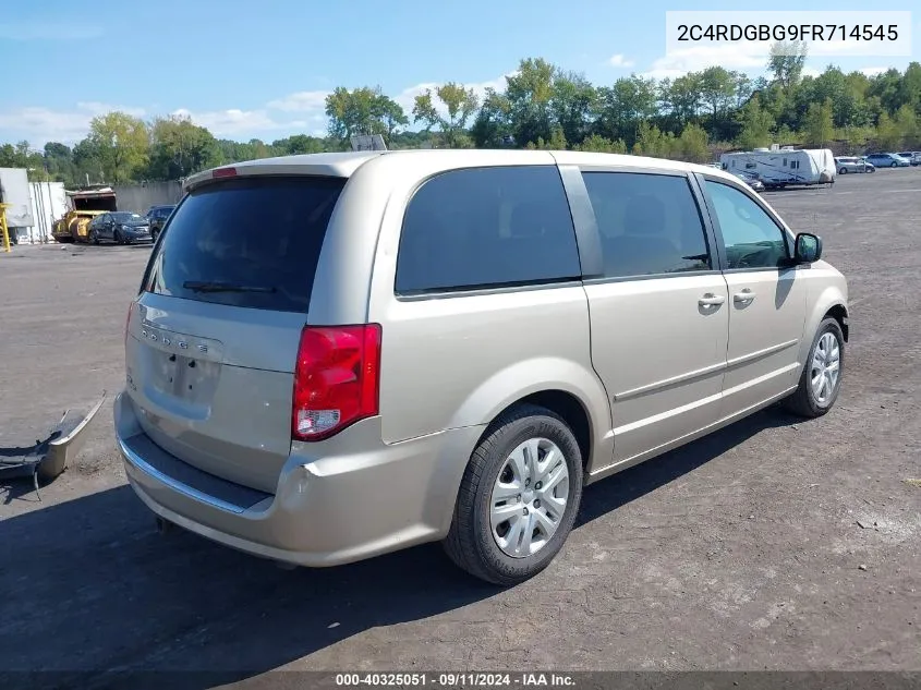 2015 Dodge Grand Caravan Se VIN: 2C4RDGBG9FR714545 Lot: 40325051