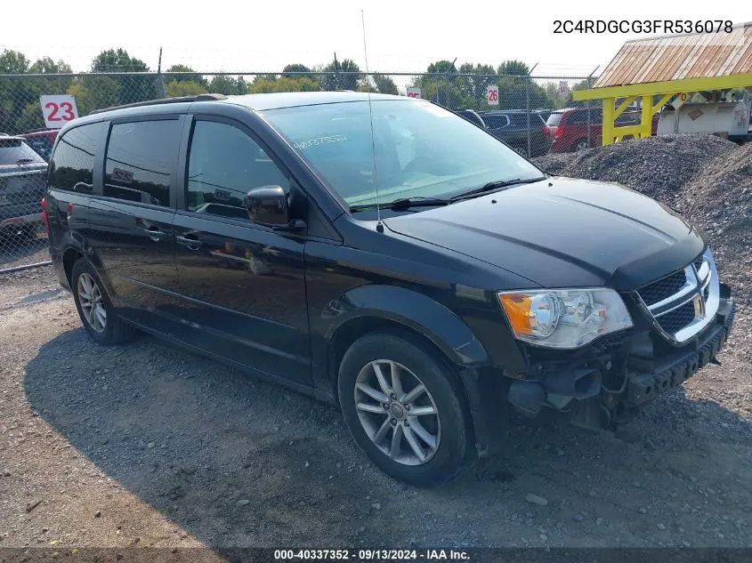 2C4RDGCG3FR536078 2015 Dodge Grand Caravan Sxt