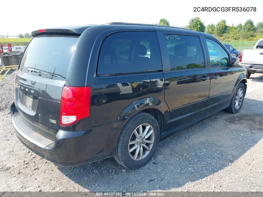 2C4RDGCG3FR536078 2015 Dodge Grand Caravan Sxt