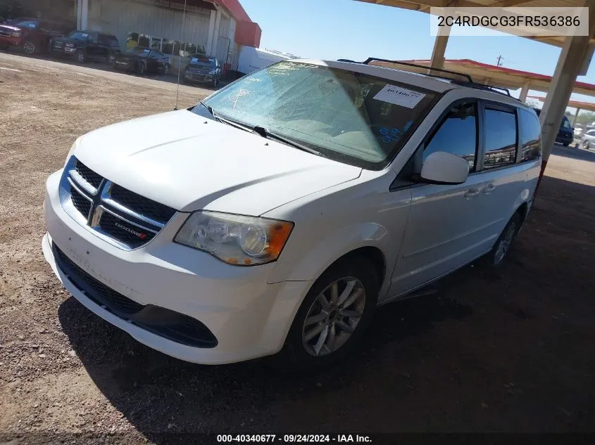 2015 Dodge Grand Caravan Sxt VIN: 2C4RDGCG3FR536386 Lot: 40340677