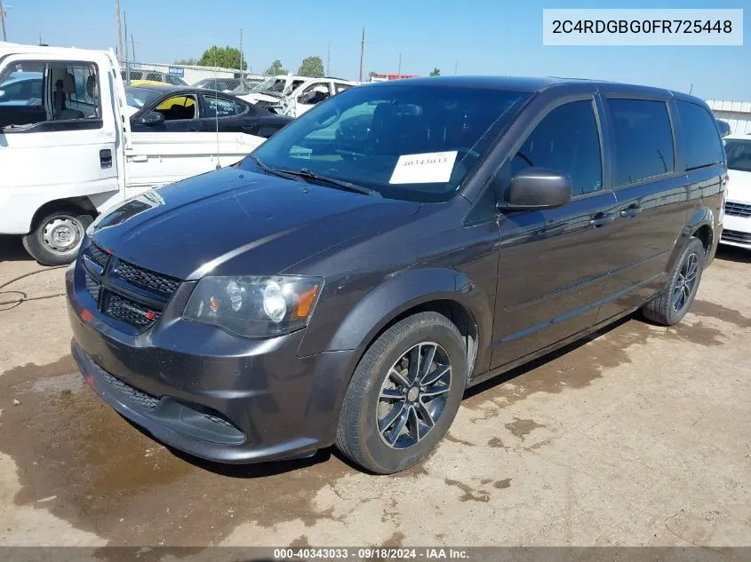 2015 Dodge Grand Caravan Se Plus VIN: 2C4RDGBG0FR725448 Lot: 40343033