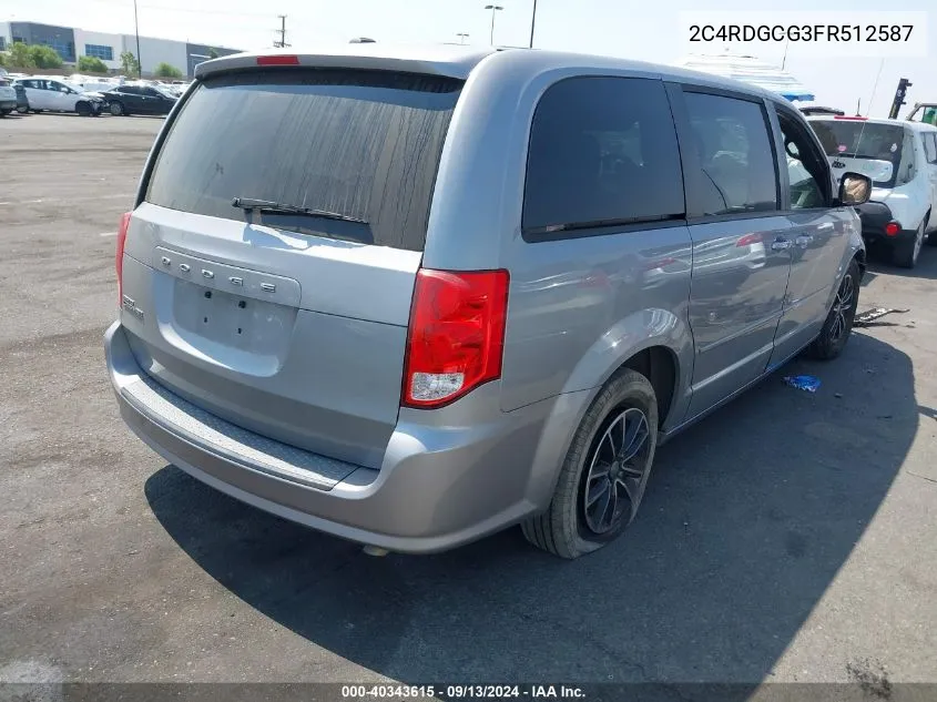 2015 Dodge Grand Caravan Sxt VIN: 2C4RDGCG3FR512587 Lot: 40343615