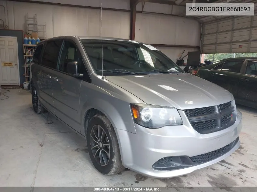 2015 Dodge Grand Caravan Se VIN: 2C4RDGBG1FR668693 Lot: 40364713