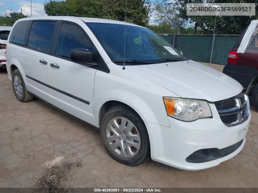 2015 Dodge Grand Caravan American Value Pkg VIN: 2C4RDGBG3FR569521 Lot: 40393901