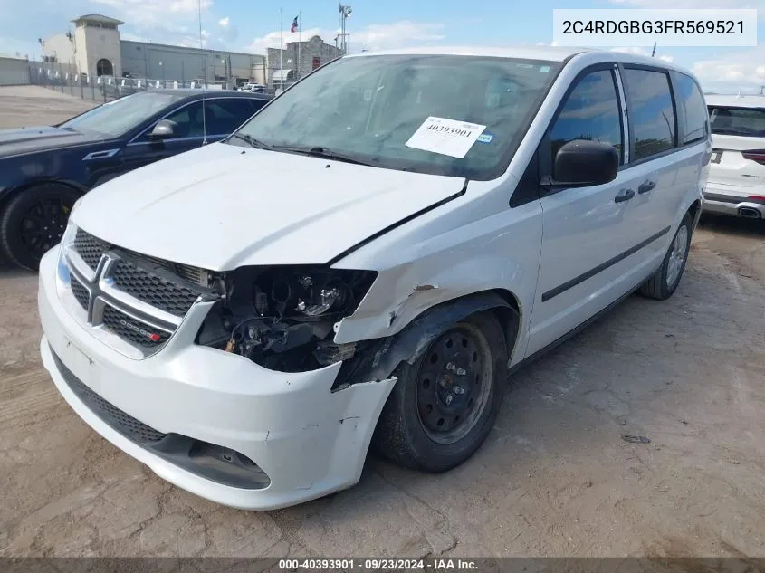 2C4RDGBG3FR569521 2015 Dodge Grand Caravan American Value Pkg