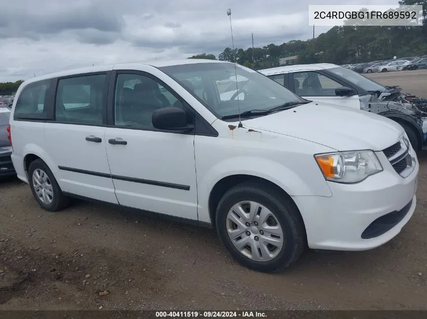 2015 Dodge Grand Caravan American Value Pkg VIN: 2C4RDGBG1FR689592 Lot: 40411519