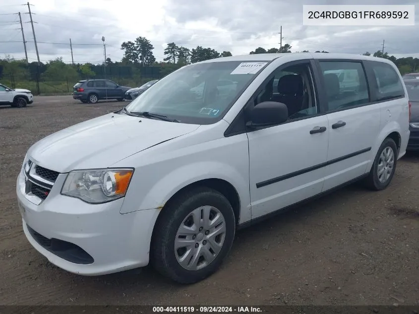 2015 Dodge Grand Caravan American Value Pkg VIN: 2C4RDGBG1FR689592 Lot: 40411519