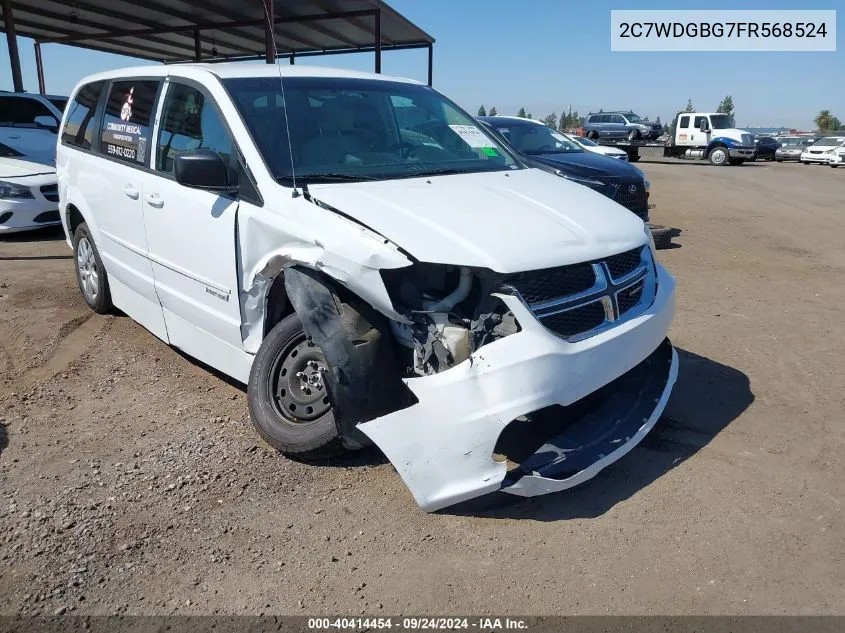 2015 Dodge Grand Caravan Se VIN: 2C7WDGBG7FR568524 Lot: 40414454