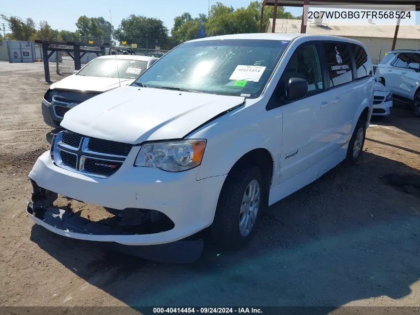 2015 Dodge Grand Caravan Se VIN: 2C7WDGBG7FR568524 Lot: 40414454