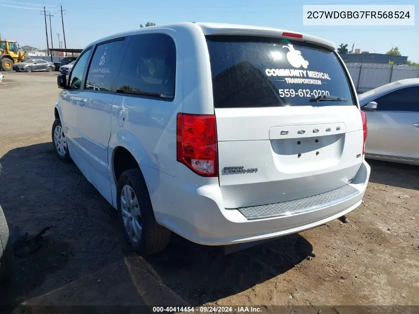 2015 Dodge Grand Caravan Se VIN: 2C7WDGBG7FR568524 Lot: 40414454