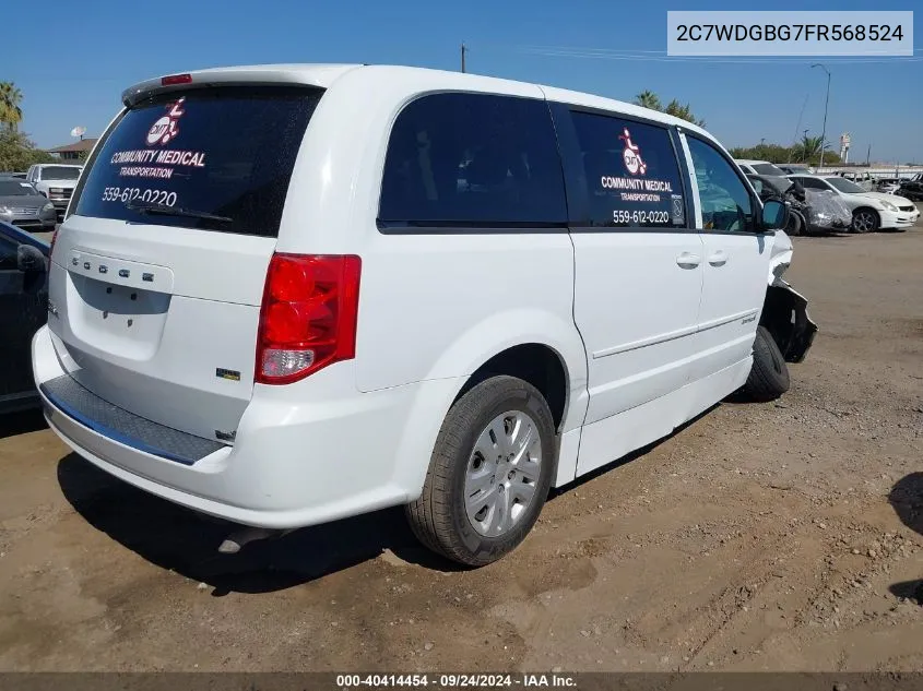 2015 Dodge Grand Caravan Se VIN: 2C7WDGBG7FR568524 Lot: 40414454