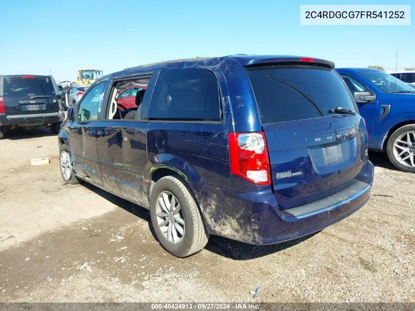 2C4RDGCG7FR541252 2015 Dodge Grand Caravan Sxt