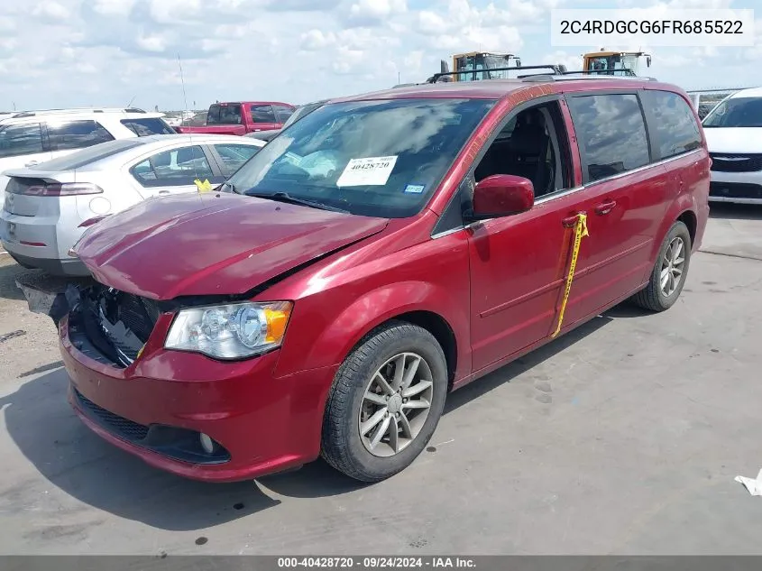 2015 Dodge Grand Caravan Sxt Plus VIN: 2C4RDGCG6FR685522 Lot: 40428720