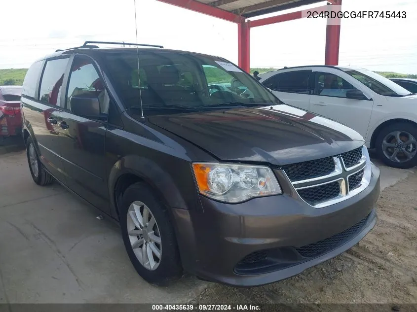 2015 Dodge Grand Caravan Sxt VIN: 2C4RDGCG4FR745443 Lot: 40435639