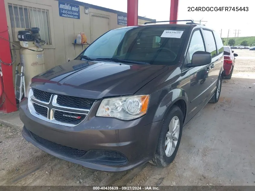 2015 Dodge Grand Caravan Sxt VIN: 2C4RDGCG4FR745443 Lot: 40435639