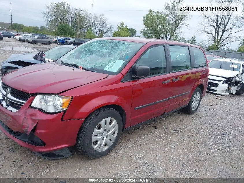 2015 Dodge Grand Caravan Se VIN: 2C4RDGBG1FR558081 Lot: 40462182