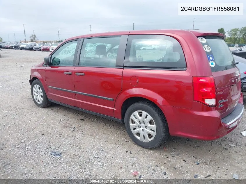 2015 Dodge Grand Caravan Se VIN: 2C4RDGBG1FR558081 Lot: 40462182