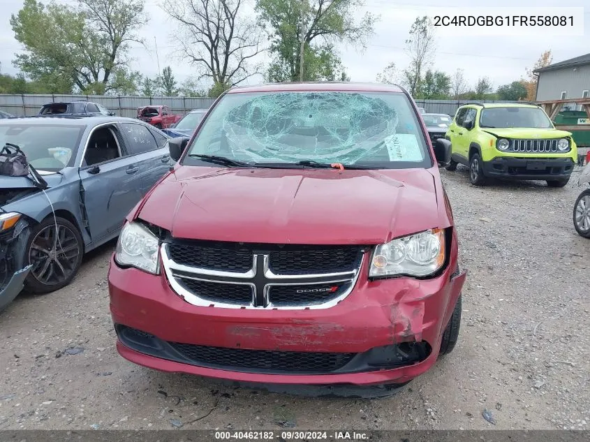 2015 Dodge Grand Caravan Se VIN: 2C4RDGBG1FR558081 Lot: 40462182