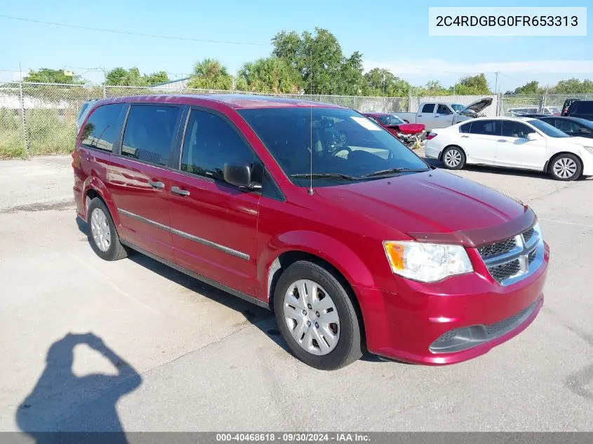 2015 Dodge Grand Caravan American Value Pkg VIN: 2C4RDGBG0FR653313 Lot: 40468618