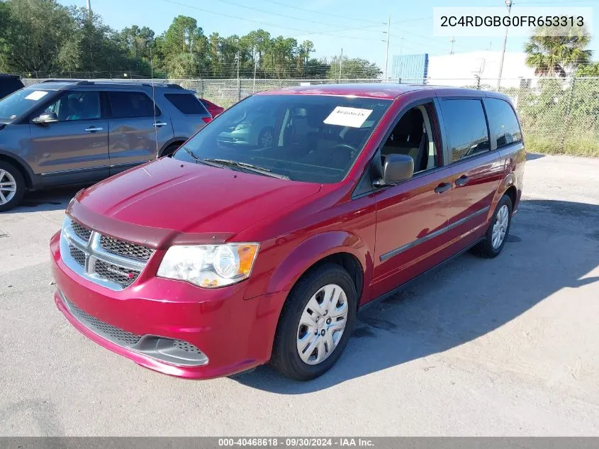 2015 Dodge Grand Caravan American Value Pkg VIN: 2C4RDGBG0FR653313 Lot: 40468618