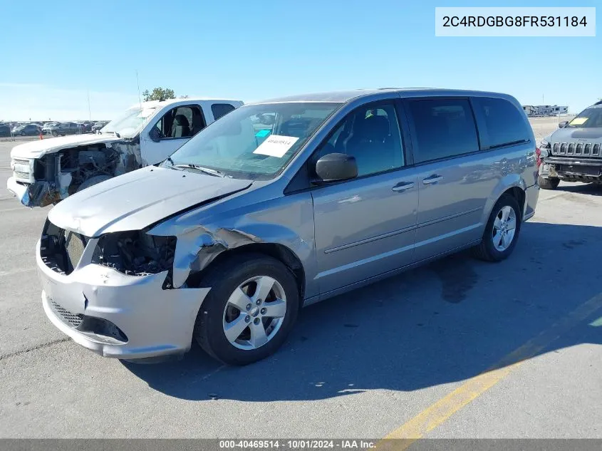 2015 Dodge Grand Caravan Se VIN: 2C4RDGBG8FR531184 Lot: 40469514