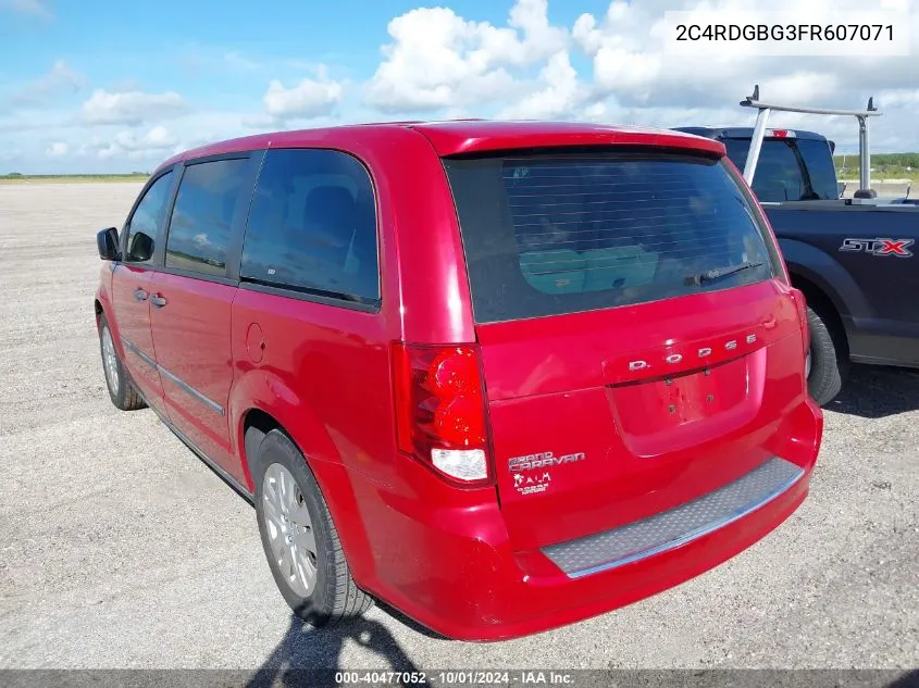 2C4RDGBG3FR607071 2015 Dodge Grand Caravan Se