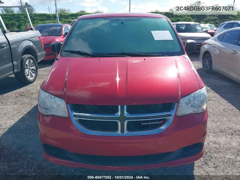 2C4RDGBG3FR607071 2015 Dodge Grand Caravan Se