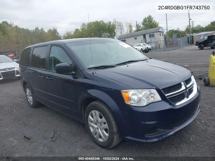 2015 Dodge Grand Caravan Se VIN: 2C4RDGBG1FR743750 Lot: 40485346