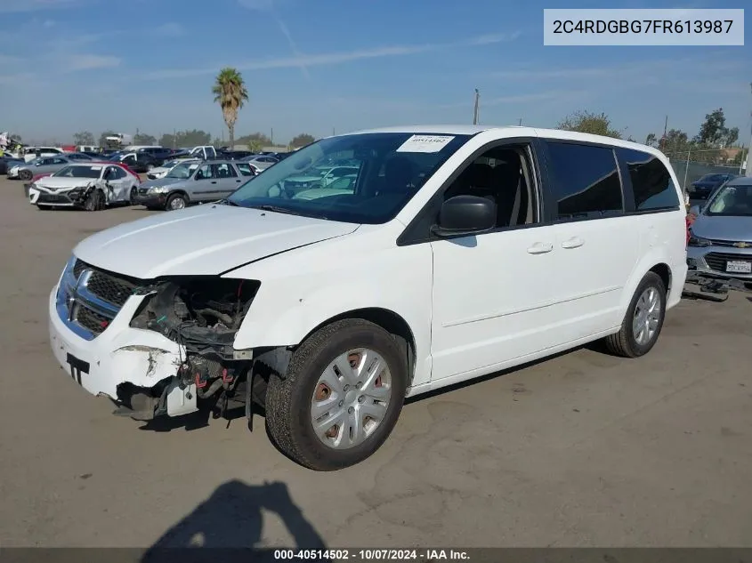 2015 Dodge Grand Caravan Se VIN: 2C4RDGBG7FR613987 Lot: 40514502