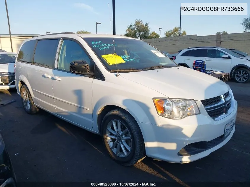 2015 Dodge Grand Caravan Sxt VIN: 2C4RDGCG8FR733666 Lot: 40525098