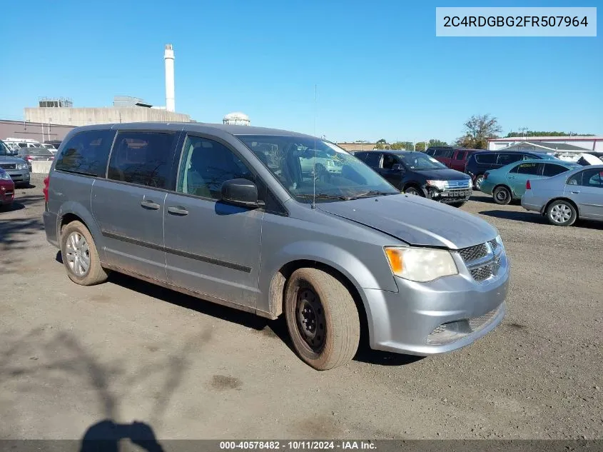 2015 Dodge Grand Caravan American Value Pkg VIN: 2C4RDGBG2FR507964 Lot: 40578482