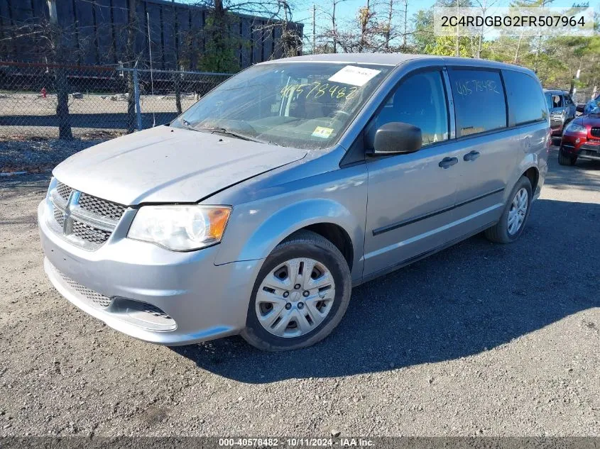 2015 Dodge Grand Caravan American Value Pkg VIN: 2C4RDGBG2FR507964 Lot: 40578482