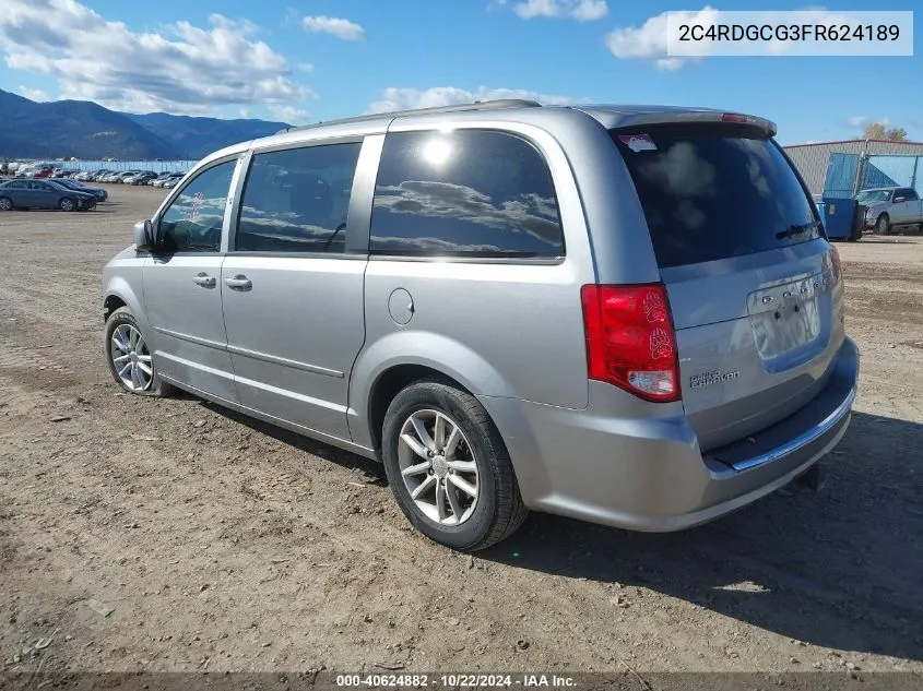 2015 Dodge Grand Caravan Sxt VIN: 2C4RDGCG3FR624189 Lot: 40624882