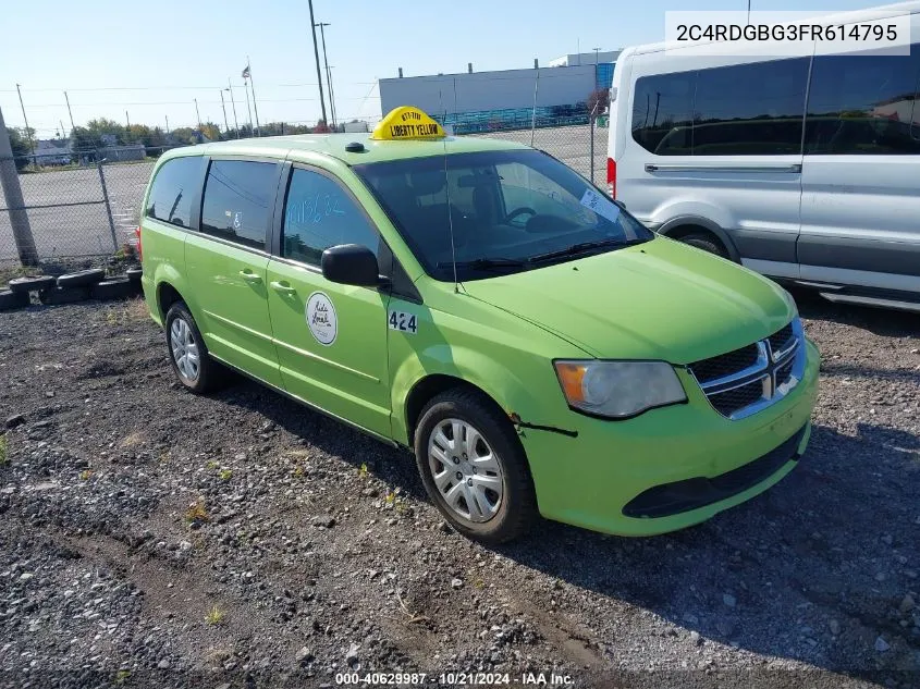 2015 Dodge Grand Caravan VIN: 2C4RDGBG3FR614795 Lot: 40629987