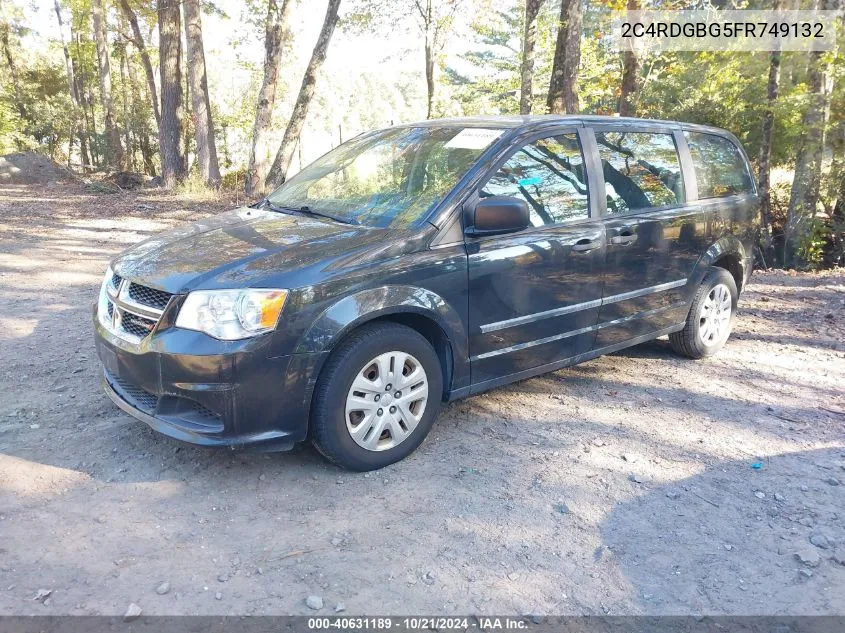 2015 Dodge Grand Caravan American Value Pkg VIN: 2C4RDGBG5FR749132 Lot: 40631189